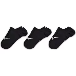 Women's Nike 3-Pack Everyday Plus Lightweight Training Footie Socks -Nike Clothing store 3201532 Black White