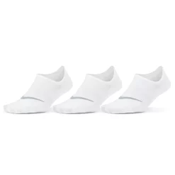 Women's Nike 3-Pack Everyday Plus Lightweight Training Footie Socks -Nike Clothing store 3201532 White Wolf Gray