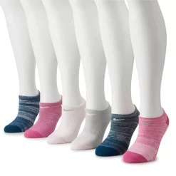 Women's Nike 6-Pack No-Show Performance Socks 20 Women's Nike 6-Pack No-Show Performance Socks -Nike Clothing store 3346254 White Fuchsia Blue