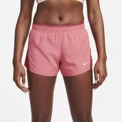 Women's Nike Dri-Fit Running Shorts -Nike Clothing store 3416762 Archaeo Pink Pomegrana