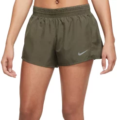 Women's Nike Dri-Fit Running Shorts -Nike Clothing store 3416762 Medium Olive