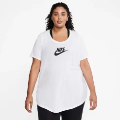 Plus Size Nike Essential Tunic -Nike Clothing store 3865312 White