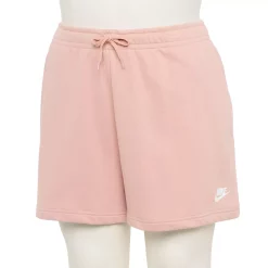 Plus Size Nike Sportswear Club French Terry Shorts -Nike Clothing store 3974455 Atmosphere White