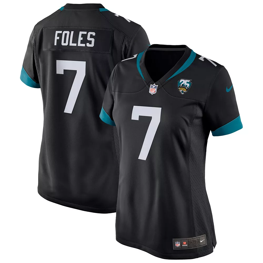Women's Nike Nick Foles Black Jacksonville Jaguars 25th Season Game Jersey 2 Women's Nike Nick Foles Black Jacksonville Jaguars 25th Season Game Jersey - Image 2