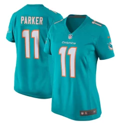 Women's Nike DeVante Parker Aqua Miami Dolphins New 2018 Game Jersey