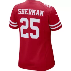 Women's Nike Richard Sherman Scarlet San Francisco 49ers Game Player Jersey 7 Women's Nike Richard Sherman Scarlet San Francisco 49ers Game Player Jersey -Nike Clothing store 4032226 ALT3