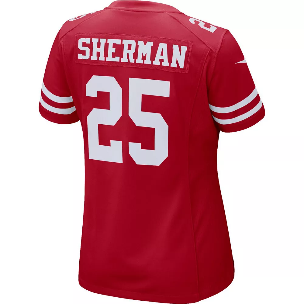 Women's Nike Richard Sherman Scarlet San Francisco 49ers Game Player Jersey 4 Women's Nike Richard Sherman Scarlet San Francisco 49ers Game Player Jersey - Image 4