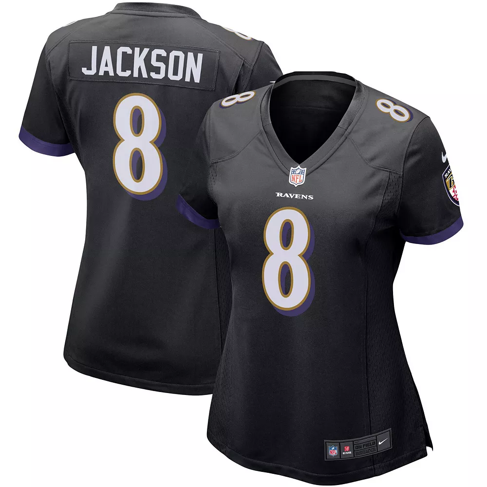 Women's Nike Lamar Jackson Black Baltimore Ravens Game Jersey 2 Women's Nike Lamar Jackson Black Baltimore Ravens Game Jersey - Image 2