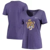 Women's Nike Heathered Purple LSU Tigers Vault Tri-Blend V-Neck T-Shirt