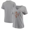 Women's Nike Heathered Gray Texas Longhorns Vault Tri-Blend V-Neck T-Shirt