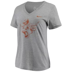 Women's Nike Heathered Gray Texas Longhorns Vault Tri-Blend V-Neck T-Shirt -Nike Clothing store 4063772 ALT2