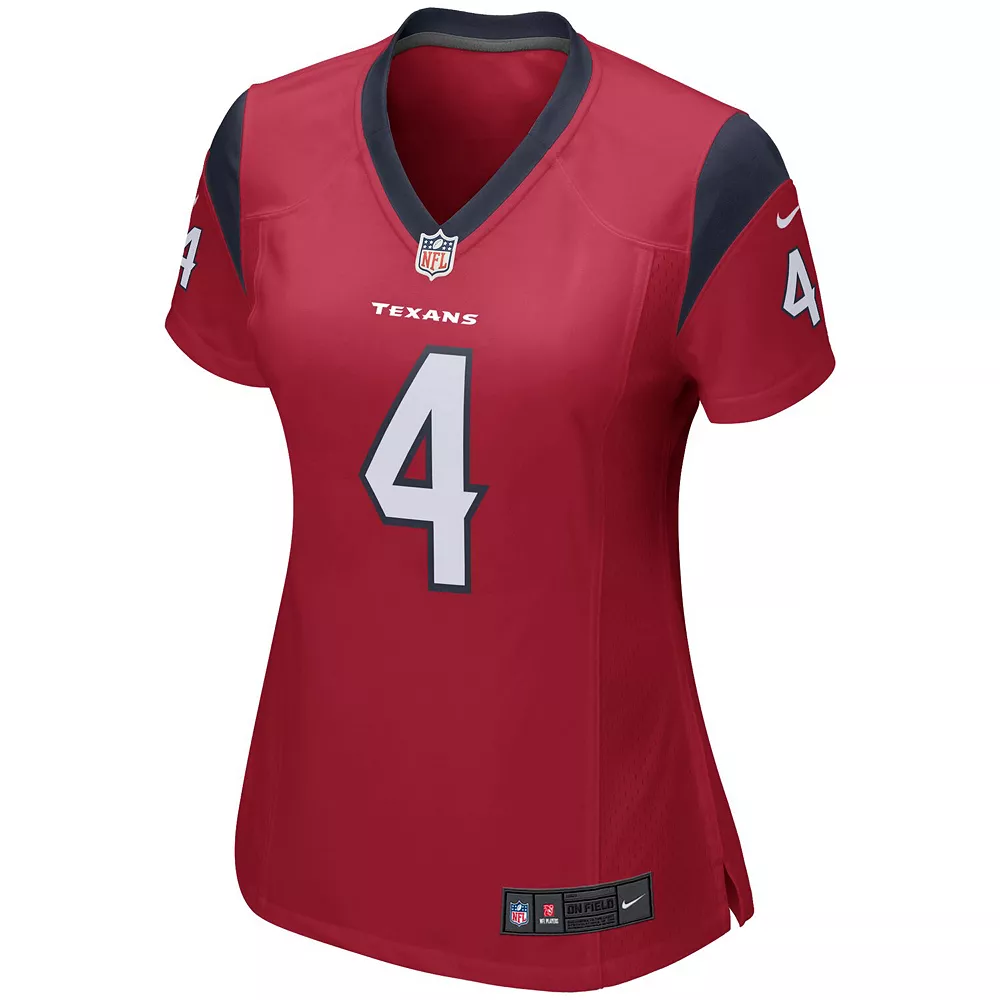 Women's Nike Deshaun Watson Red Houston Texans Team Color Game Jersey 3 Women's Nike Deshaun Watson Red Houston Texans Team Color Game Jersey - Image 3