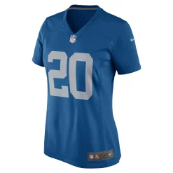 Women's Nike Barry Sanders Blue Detroit Lions 2017 Throwback Retired Player Game Jersey -Nike Clothing store 4080743 ALT2