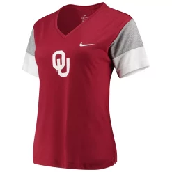 Women's Nike Crimson/White Oklahoma Sooners Breathe Team Sleeve Performance V-Neck T-Shirt 5 Women's Nike Crimson/White Oklahoma Sooners Breathe Team Sleeve Performance V-Neck T-Shirt -Nike Clothing store 4089212 ALT2