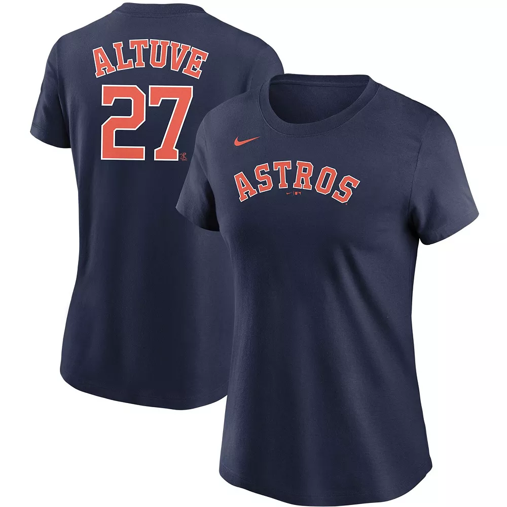 Women's Nike Jose Altuve Navy Houston Astros Name & Number T-Shirt 2 Women's Nike Jose Altuve Navy Houston Astros Name & Number T-Shirt - Image 2
