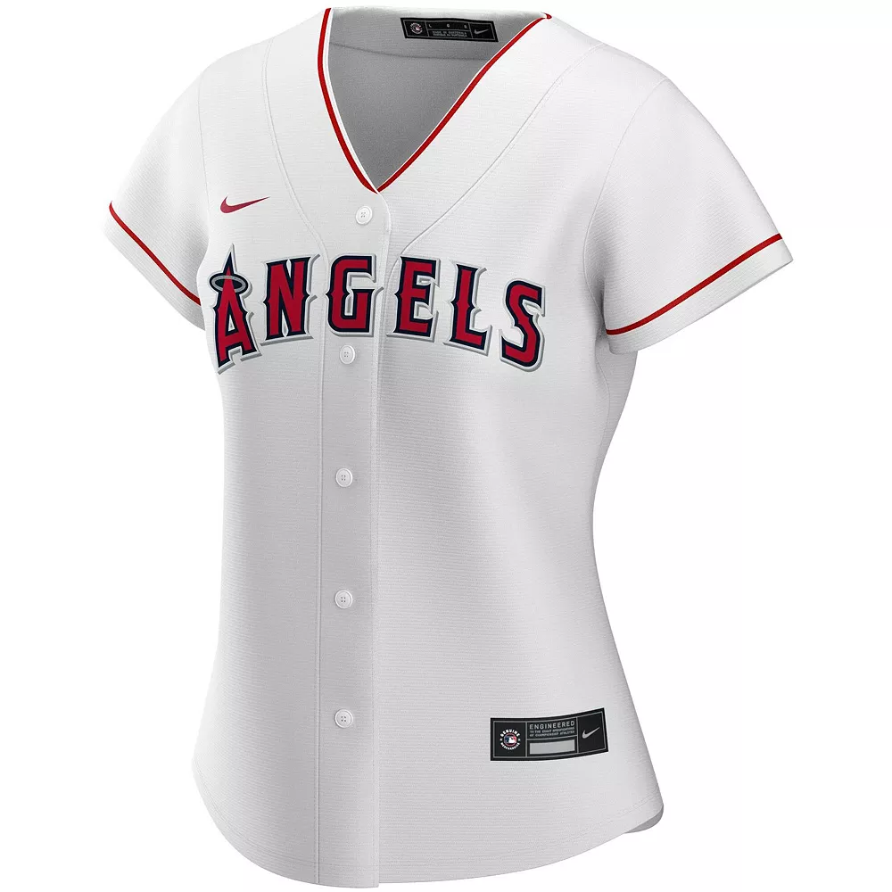 Women's Nike Mike Trout White Los Angeles Angels Home Replica Player Jersey 3 Women's Nike Mike Trout White Los Angeles Angels Home Replica Player Jersey - Image 3