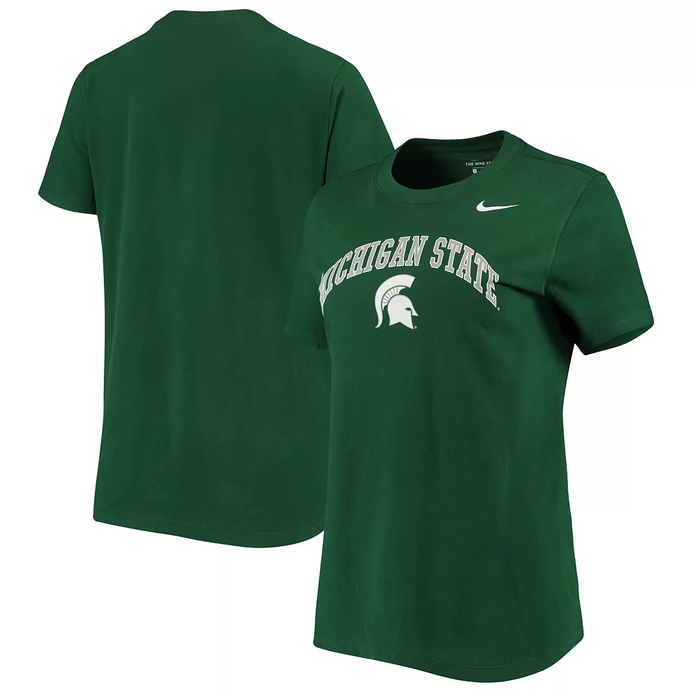 Women's Nike Green Michigan State Spartans Arch Performance T-Shirt 1 Women's Nike Green Michigan State Spartans Arch Performance T-Shirt