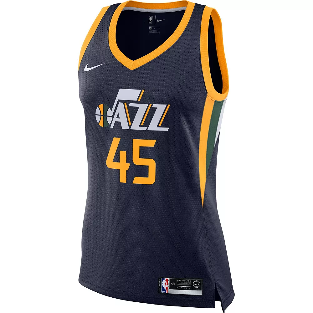 Donovan Mitchell Utah Jazz Nike Women's Finished Swingman Jersey - Icon Edition - Navy 3 Donovan Mitchell Utah Jazz Nike Women's Finished Swingman Jersey - Icon Edition - Navy - Image 3