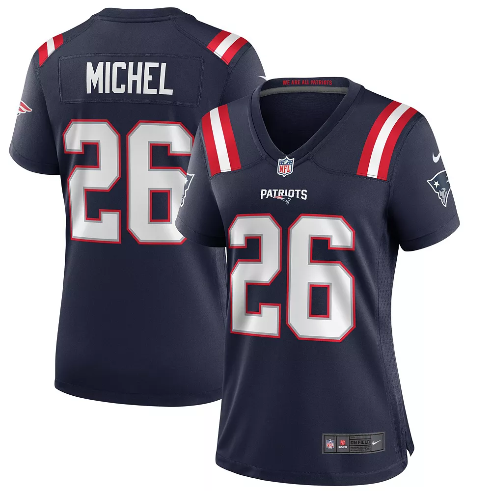 Women's Nike Sony Michel Navy New England Patriots Game Jersey 1 Women's Nike Sony Michel Navy New England Patriots Game Jersey