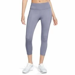 Women's Nike Fast Crop Running Capri Leggings -Nike Clothing store 4503505 Indigo Haze