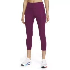 Women's Nike Fast Crop Running Capri Leggings -Nike Clothing store 4503505 Sangria