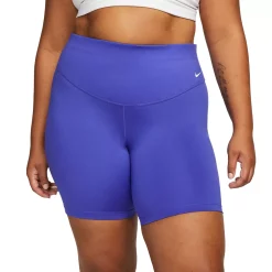 Plus Size Nike One 7-in. Midrise Bike Shorts -Nike Clothing store 4508469 Lapis