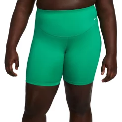 Plus Size Nike One 7-in. Midrise Bike Shorts -Nike Clothing store 4508469 Neptune Green