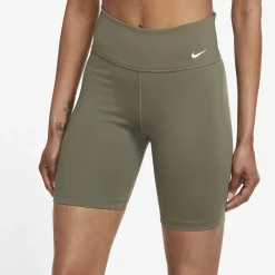 Plus Size Nike One 7-in. Midrise Bike Shorts -Nike Clothing store 4508469 Olive White