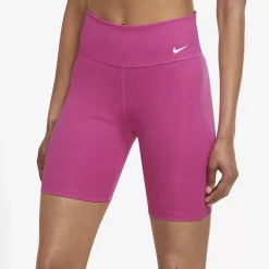 Plus Size Nike One 7-in. Midrise Bike Shorts -Nike Clothing store 4508469 Pink White