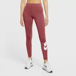 Women's Nike Sportswear Essential High-Waisted Leggings 15 Women's Nike Sportswear Essential High-Waisted Leggings -Nike Clothing store 4509109 Canyon Rust White