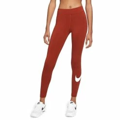 Women's Nike Sportswear Essential Swoosh Midrise Leggings 17 Women's Nike Sportswear Essential Swoosh Midrise Leggings -Nike Clothing store 4509115 Cinnabar