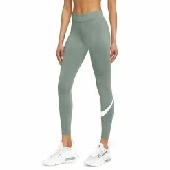 Women's Nike Sportswear Essential Swoosh Midrise Leggings 13 Women's Nike Sportswear Essential Swoosh Midrise Leggings -Nike Clothing store 4509115 Jade Smoke White