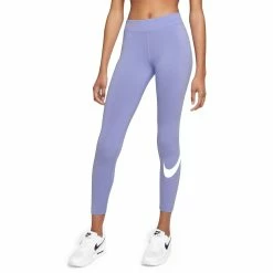 Women's Nike Sportswear Essential Swoosh Midrise Leggings 18 Women's Nike Sportswear Essential Swoosh Midrise Leggings -Nike Clothing store 4509115 Light Thistle