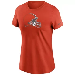 Women's Nike Orange Cleveland Browns Logo Essential T-Shirt -Nike Clothing store 4523572 ALT2