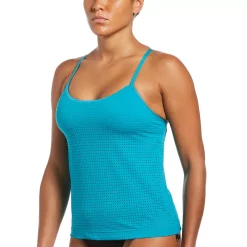 Women's Nike Essential Layered 2-in-1 Tankini Top 8 Women's Nike Essential Layered 2-in-1 Tankini Top -Nike Clothing store 4550861 Aquamarine