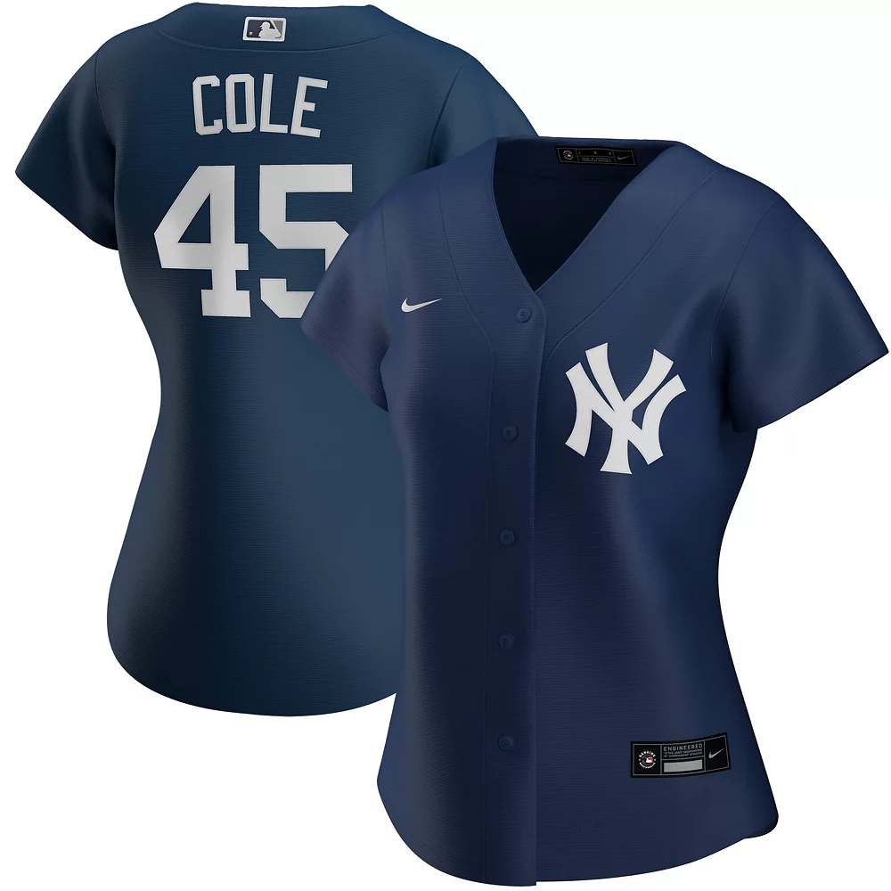 Women's Nike Gerrit Cole Navy New York Yankees Alternate Replica Player Jersey 1 Women's Nike Gerrit Cole Navy New York Yankees Alternate Replica Player Jersey