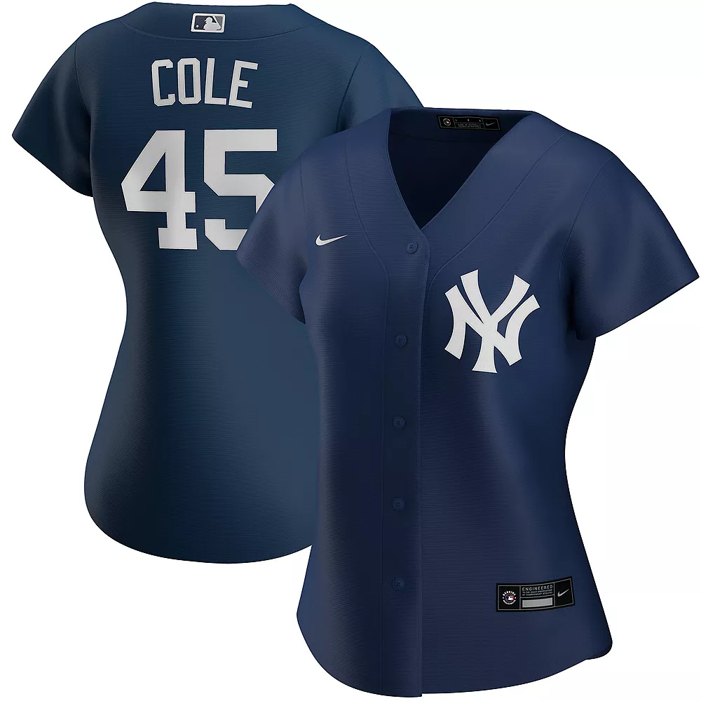 Women's Nike Gerrit Cole Navy New York Yankees Alternate Replica Player Jersey 2 Women's Nike Gerrit Cole Navy New York Yankees Alternate Replica Player Jersey - Image 2