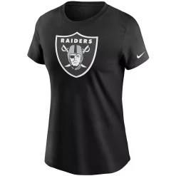 Women's Nike Black Las Vegas Raiders Logo Essential T-Shirt -Nike Clothing store 4578167 ALT2