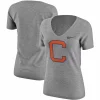 Women's Nike Heathered Gray Clemson Tigers Alternate Logo Tri-Blend V-Neck T-Shirt