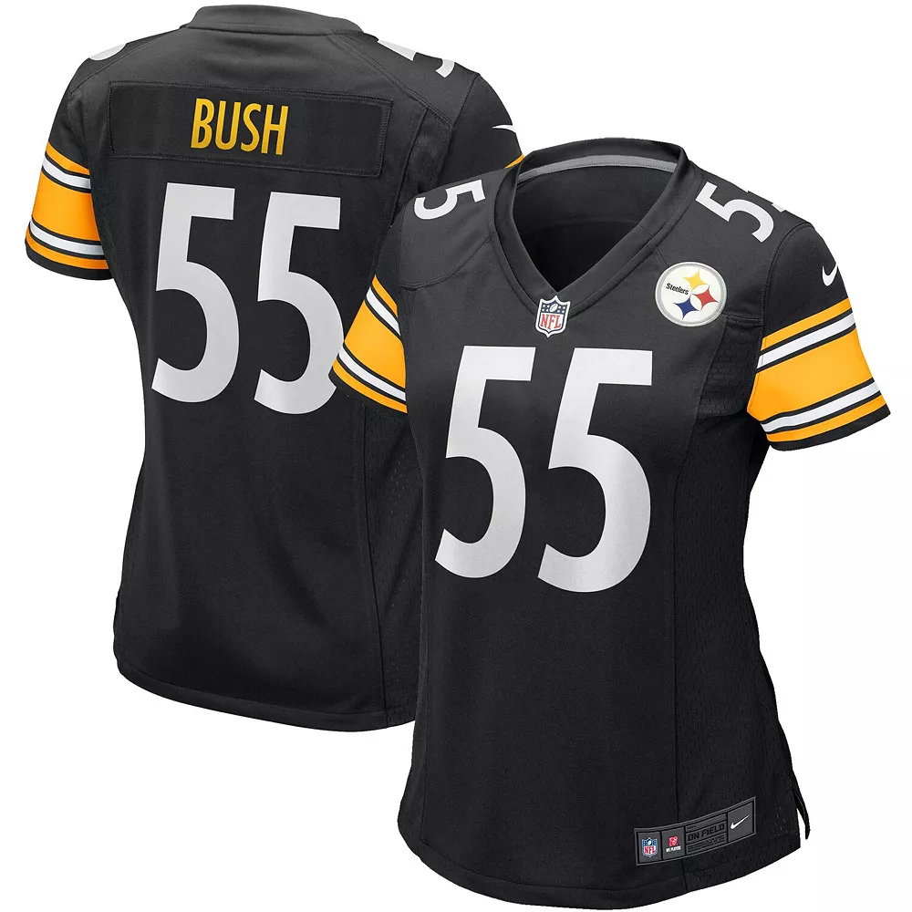 Women's Nike Devin Bush Black Pittsburgh Steelers Game Player Jersey 2 Women's Nike Devin Bush Black Pittsburgh Steelers Game Player Jersey - Image 2