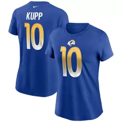 Women's Nike Cooper Kupp Royal Los Angeles Rams Name & Number T-Shirt