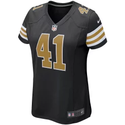 Women's Nike Alvin Kamara Black New Orleans Saints Alternate Game Player Jersey -Nike Clothing store 4613204 ALT2