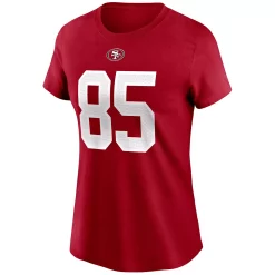 Women's Nike George Kittle Scarlet San Francisco 49ers Name & Number T-Shirt -Nike Clothing store 4613531 ALT2