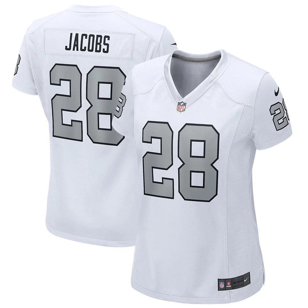 Women's Nike Josh Jacobs White Las Vegas Raiders Alternate Game Player Jersey 1 Women's Nike Josh Jacobs White Las Vegas Raiders Alternate Game Player Jersey