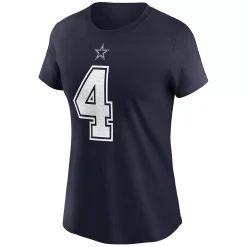 Women's Nike Dak Prescott Navy Dallas Cowboys Name & Number T-Shirt 5 Women's Nike Dak Prescott Navy Dallas Cowboys Name & Number T-Shirt -Nike Clothing store 4624433 ALT2