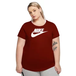Plus Size Nike Sportswear Essential Graphic Tee -Nike Clothing store 4633858 Bronze Eclipse