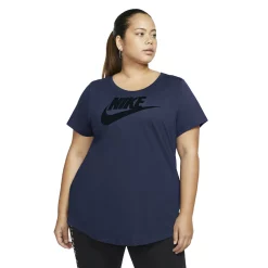 Plus Size Nike Sportswear Essential Graphic Tee -Nike Clothing store 4633858 Midnight Navy