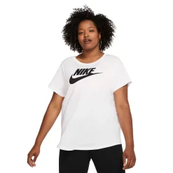 Plus Size Nike Sportswear Essential Graphic Tee -Nike Clothing store 4633858 White