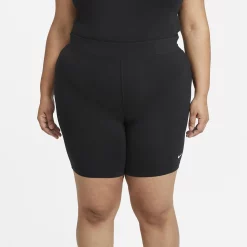 Plus Size Nike Sportswear Essential Midrise Bike Shorts 13 Plus Size Nike Sportswear Essential Midrise Bike Shorts -Nike Clothing store 4634402 Black White