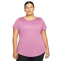 Plus Size Nike Dri-FIT Legend Training Tee -Nike Clothing store 4637559 Bordeaux White
